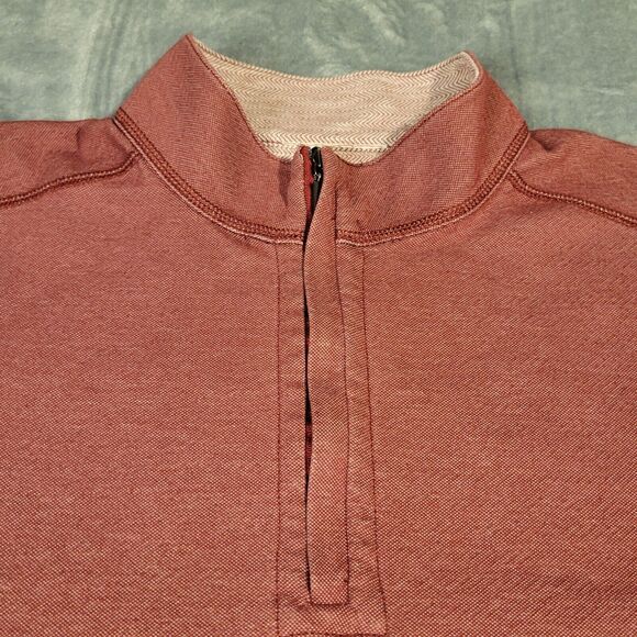 Tommy Bahama Sweater Mens 2XL Quarter Zip Pullover Shirt Size XXL‎ Heather Red - Picture 4 of 7